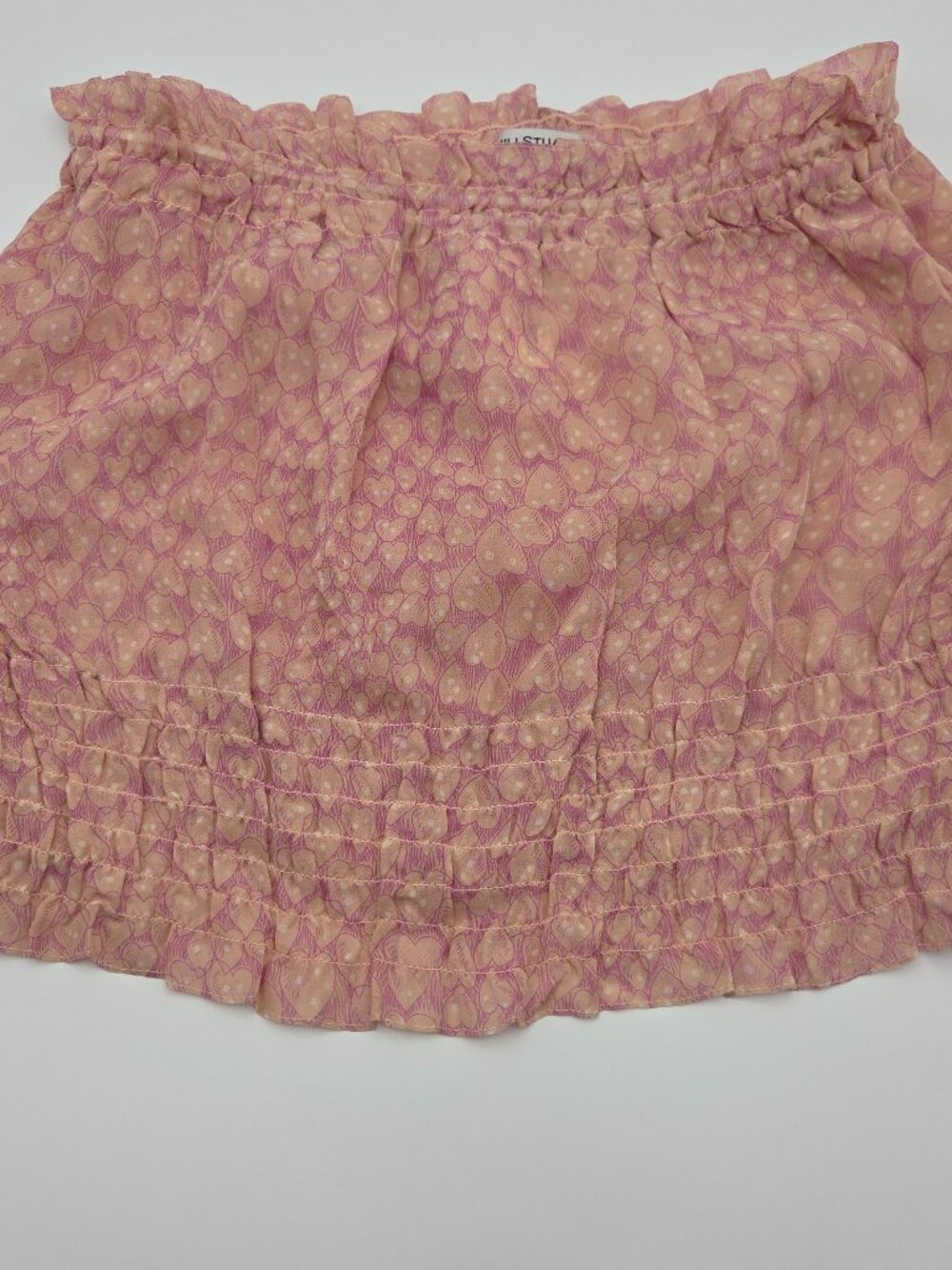 Jill Stuart 100% Silk Heart Print Top Size 3 NWT Neiman Marcus